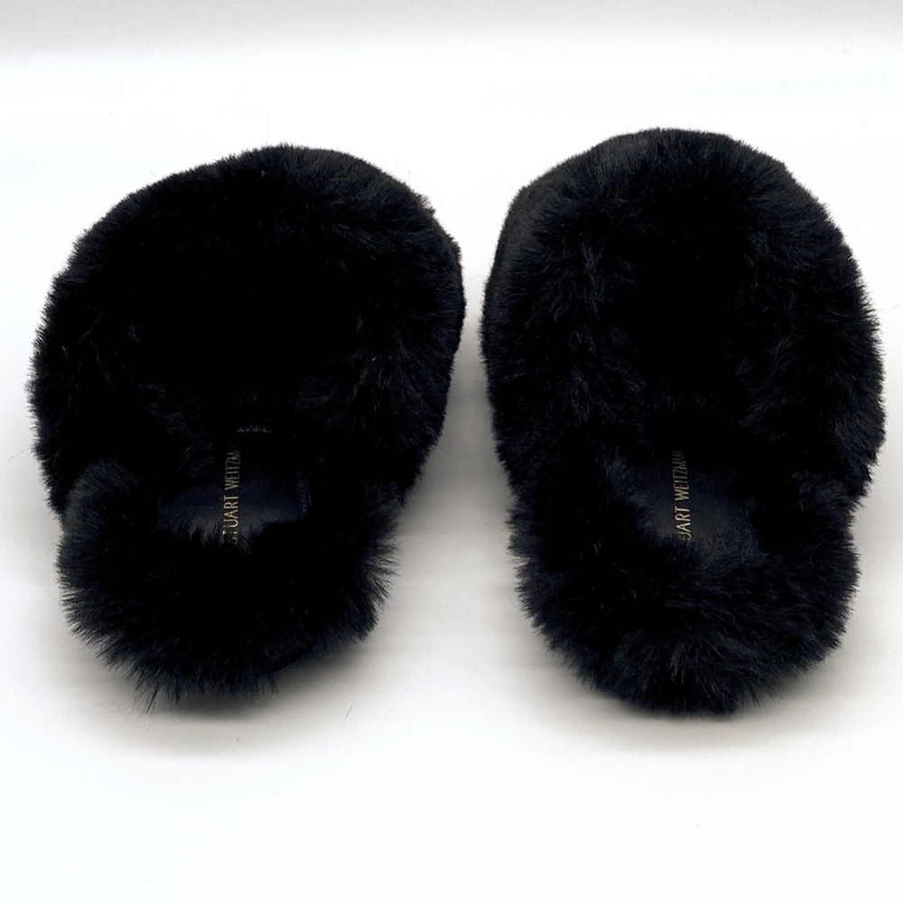 Stuart Weitzman Edie Chill Faux Fur Trimmed Mule - Picture 7 of 9